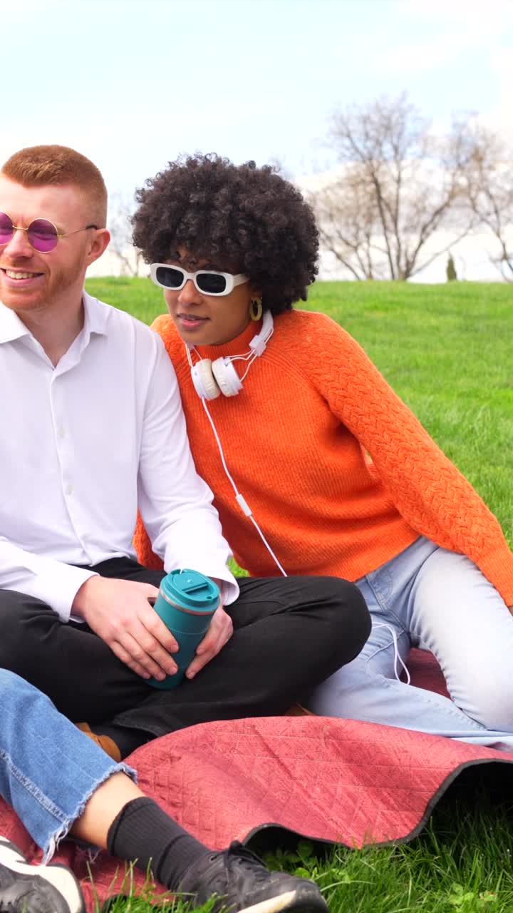 People enjoying a picnic outdoors