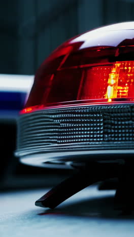 close-up of red police lights