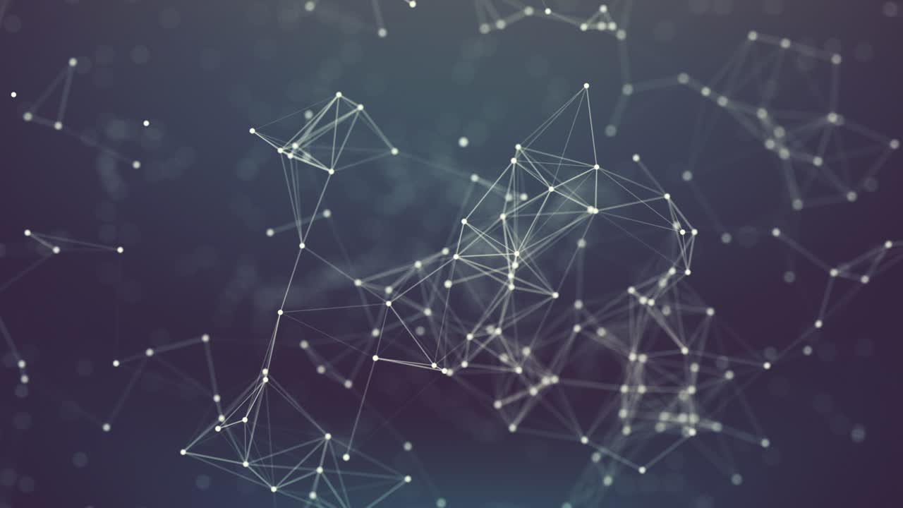 conexión digital abstracta moviendo puntos y líneas