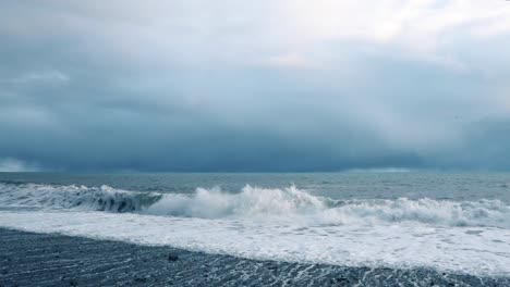 waves crashing in slow motion