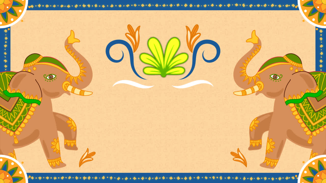 공화국 의 날 축하 를 위해 세워진 평평 한 수평 발 의 모션 그래픽