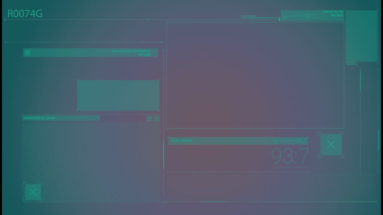 Animation of video recorder interface against abstract background