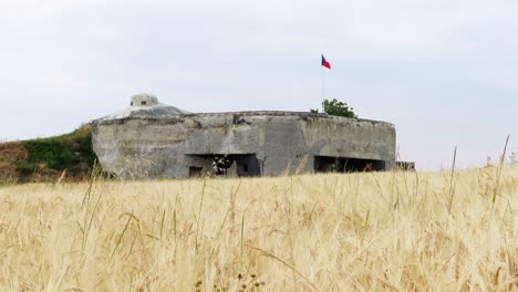 the old mo-s 21 jaros bunker from ww2 in darkovicky, silesia in czech republic as an open-air museum