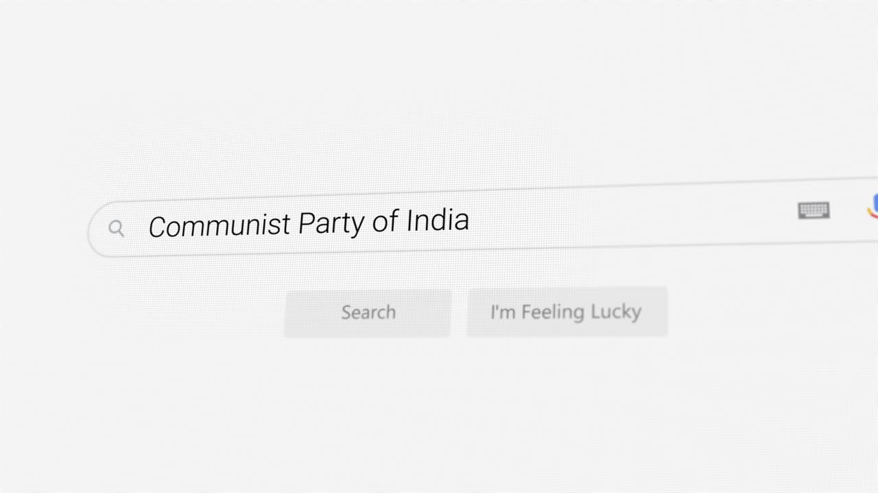 buscando el partido comunista de la india en el navegador de internet