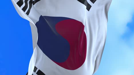 seamless loop of south korean flag.