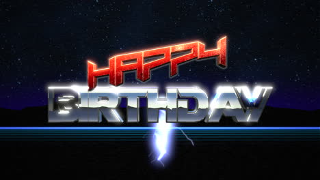 Happy-Birthday-with-blue-neon-grid-and-thunderbolts
