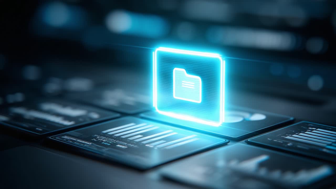 Exploring Digital Interfaces: A Glimpse into Modern Data Management with Interactive Folders and Insights