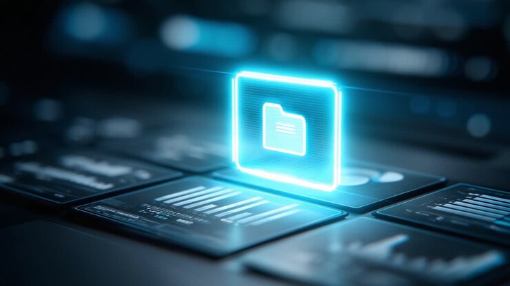 Exploring Digital Interfaces: A Glimpse into Modern Data Management with Interactive Folders and Insights