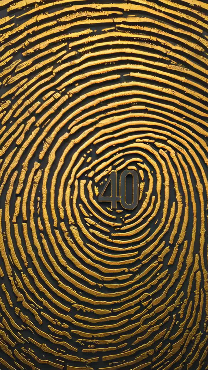 Vertical video: Shifting light, slight push revealing interior closeup, bringing out gold ridges 40