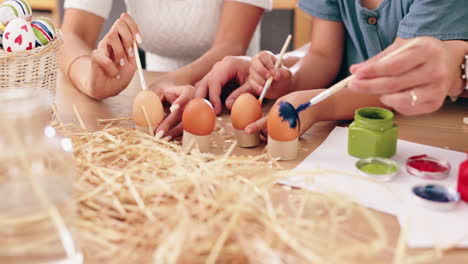 family easter egg decorating fun