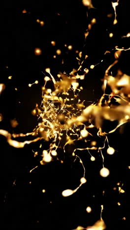 golden liquid splash