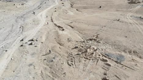 aerial view of cycling on mountains