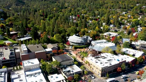 Aerial-view-of-Ashland,-Oregon