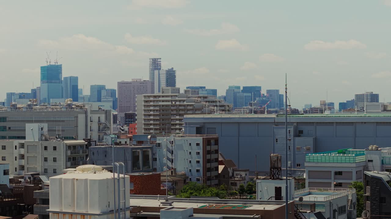 Cityscape View with Buildings and Skyscrapers
