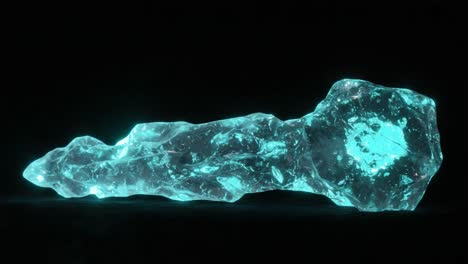 a stunning piece of glowing crystal with mesmerizing light reflections and intricate details highlighting its natural beauty and unique form
