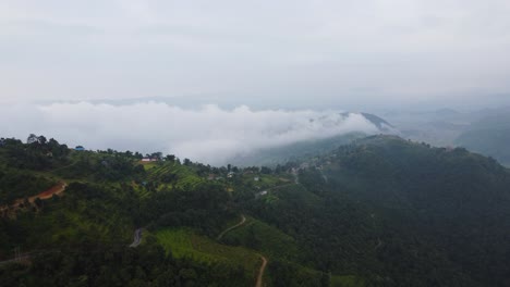establishing aerial over nepal's elevated rugged landscape