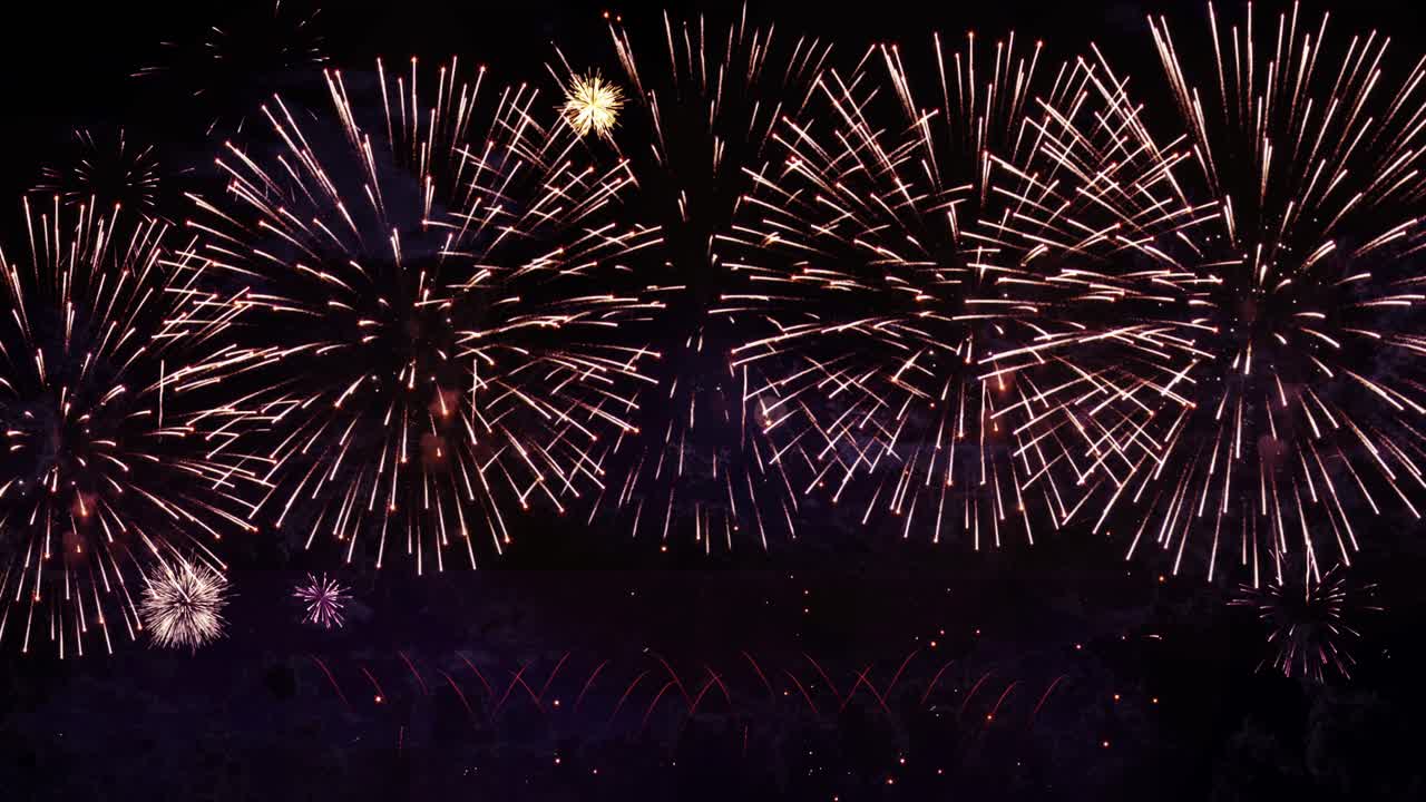 Beautiful celebration greeting fireworks colorful fireworks abstract background anniversary