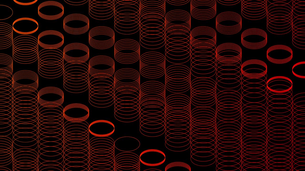 línea abstracta 3d círculo isométrico virtual iluminación en movimiento, red de tecnología concepto de transferencia de datos digitales, brillando en fondo negro animación de bucle sin costuras 4k con canal alfa mate