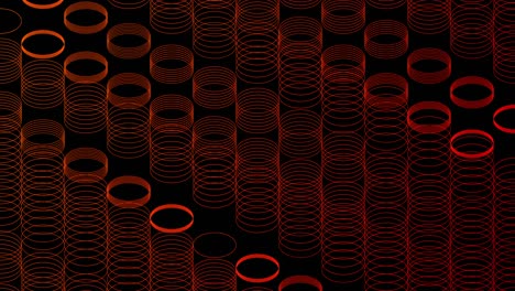 abstract line 3d virtual isometric circle lighting moving, technology network digital data transfer concept design, glowing on black background seamless looping animation 4k with matte alpha channel