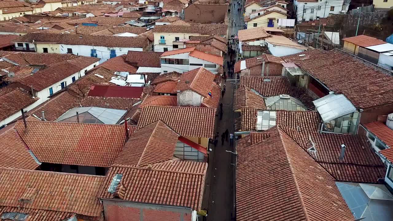 cusco peru city roof top drone view13.mp4