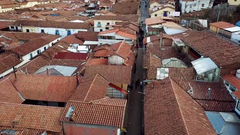 cusco peru city rooftop aerial drone view13.mp4