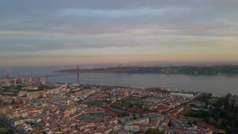 sunset in lisbon, portugal