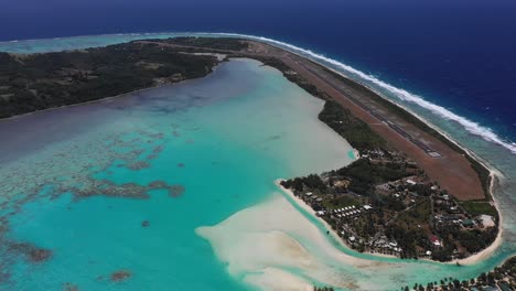 islas cook - sartén aitutaki desde el resort hasta el aeropuerto