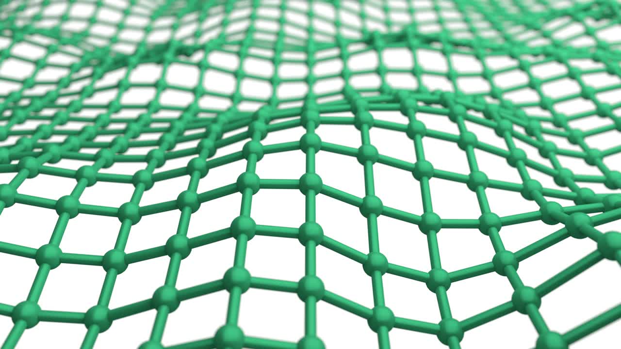 estructura atómica geométrica molecular superficie verde y blanca