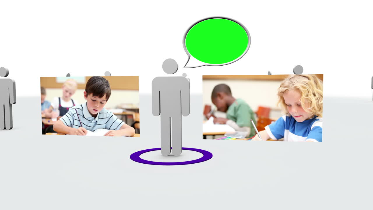 학교 비디오 의 실루