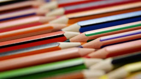 colored pencils arranged in interlock pattern