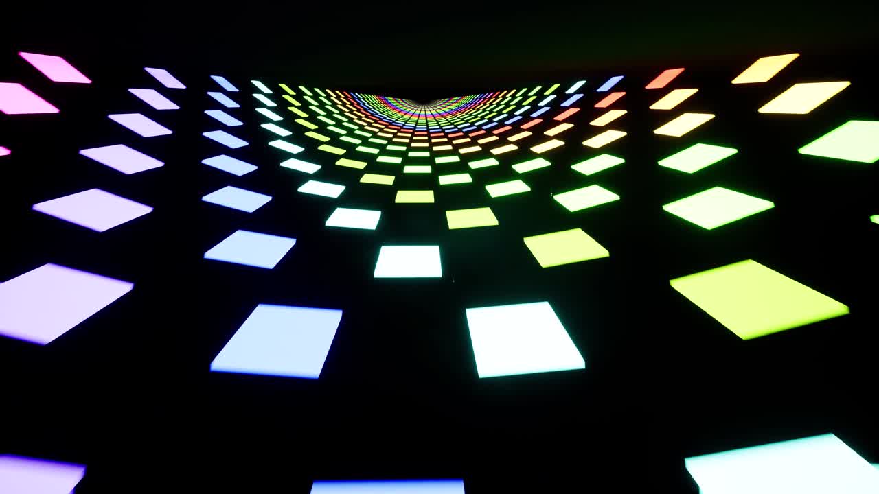 túnel espiral de neón con ultravioleta 4k