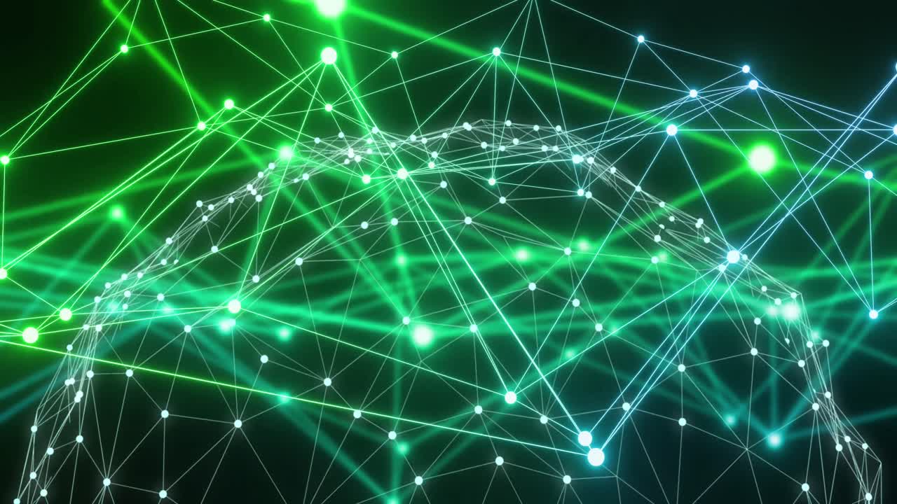 Animation of globe with network of connections