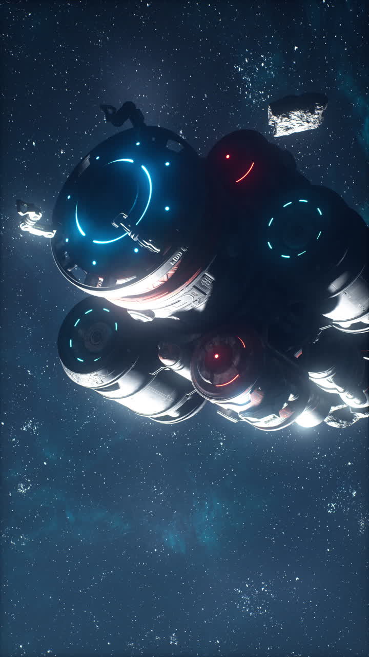 nave espacial futurista en el espacio