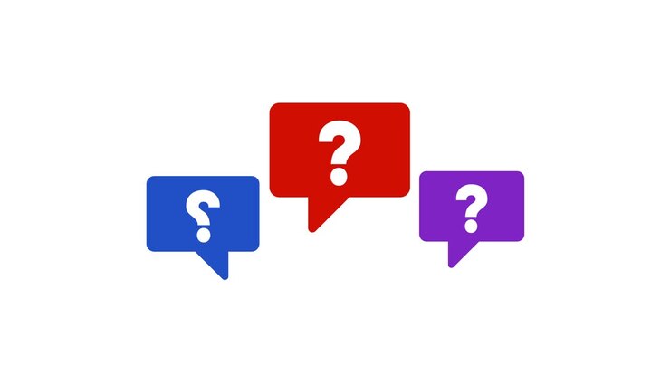 Question Marks in Speech Bubbles