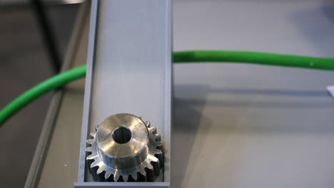 close-up of a gear and hose