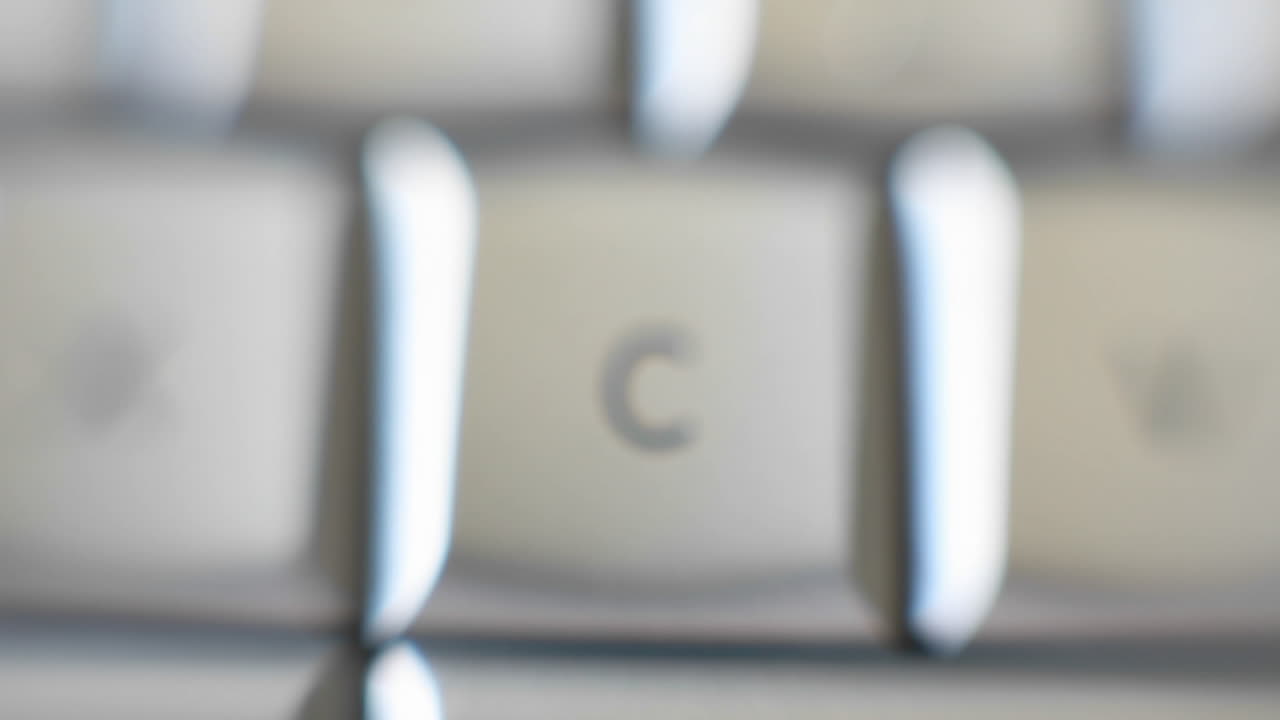 The letter C is on a computer keyboard