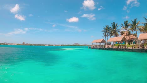 Boat-dock-on-the-ocean-in-the-tropics-with-clouds