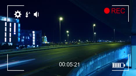 filming night traffic in fast motion on a digital camera 4k