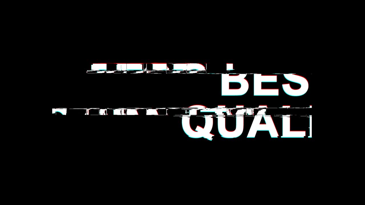 mejor calidad efecto glitch texto distorsión de televisión digital animación en bucle 4k