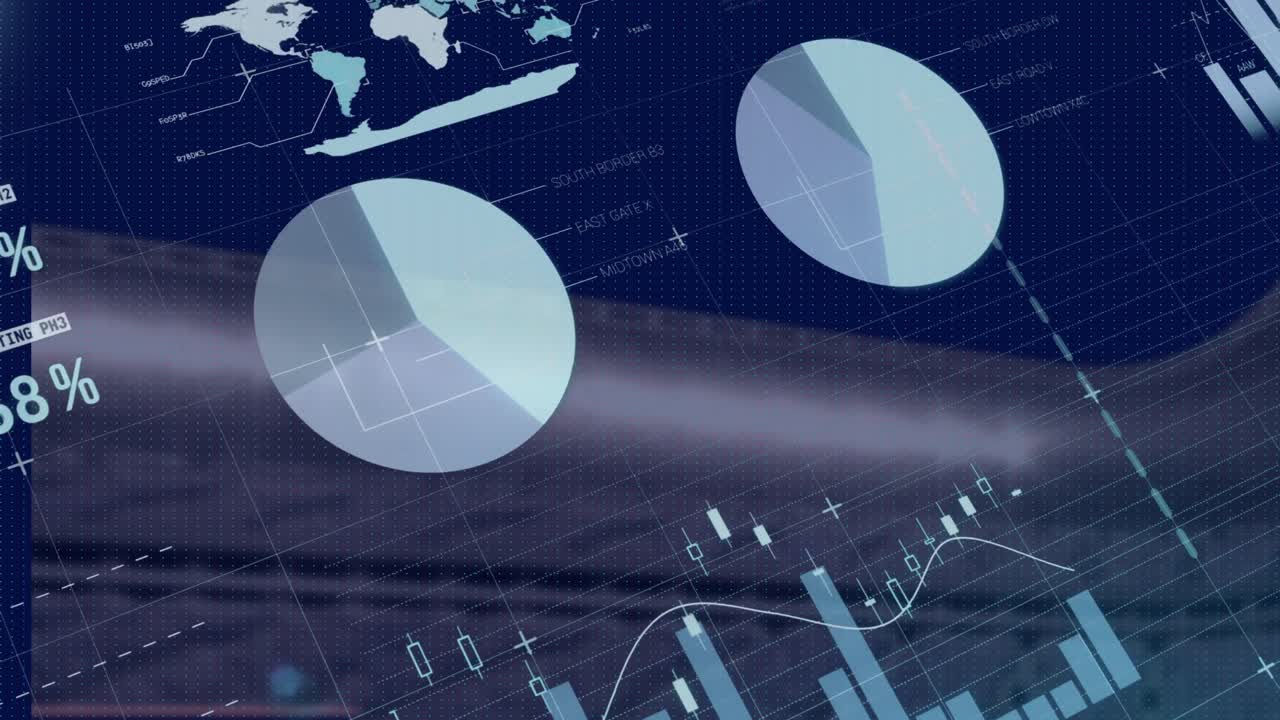 Animation of statistics and financial data processing