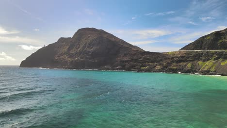 vista aérea de la costa del este de oahu