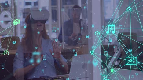 interfaz de datos e información de realidad virtual.