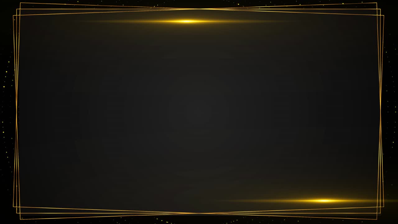 Abstract gold border wave frame sparkling celebration frame golden glitter shiny stars and golden