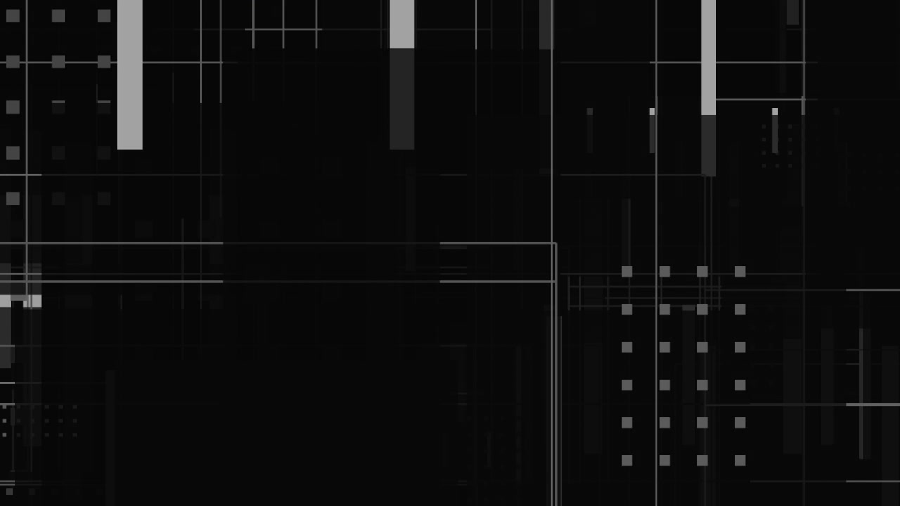 Dynamic Abstract Technology Background with Moving Lines and Squares