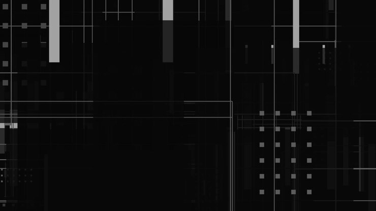 Dynamic Abstract Technology Background with Moving Lines and Squares