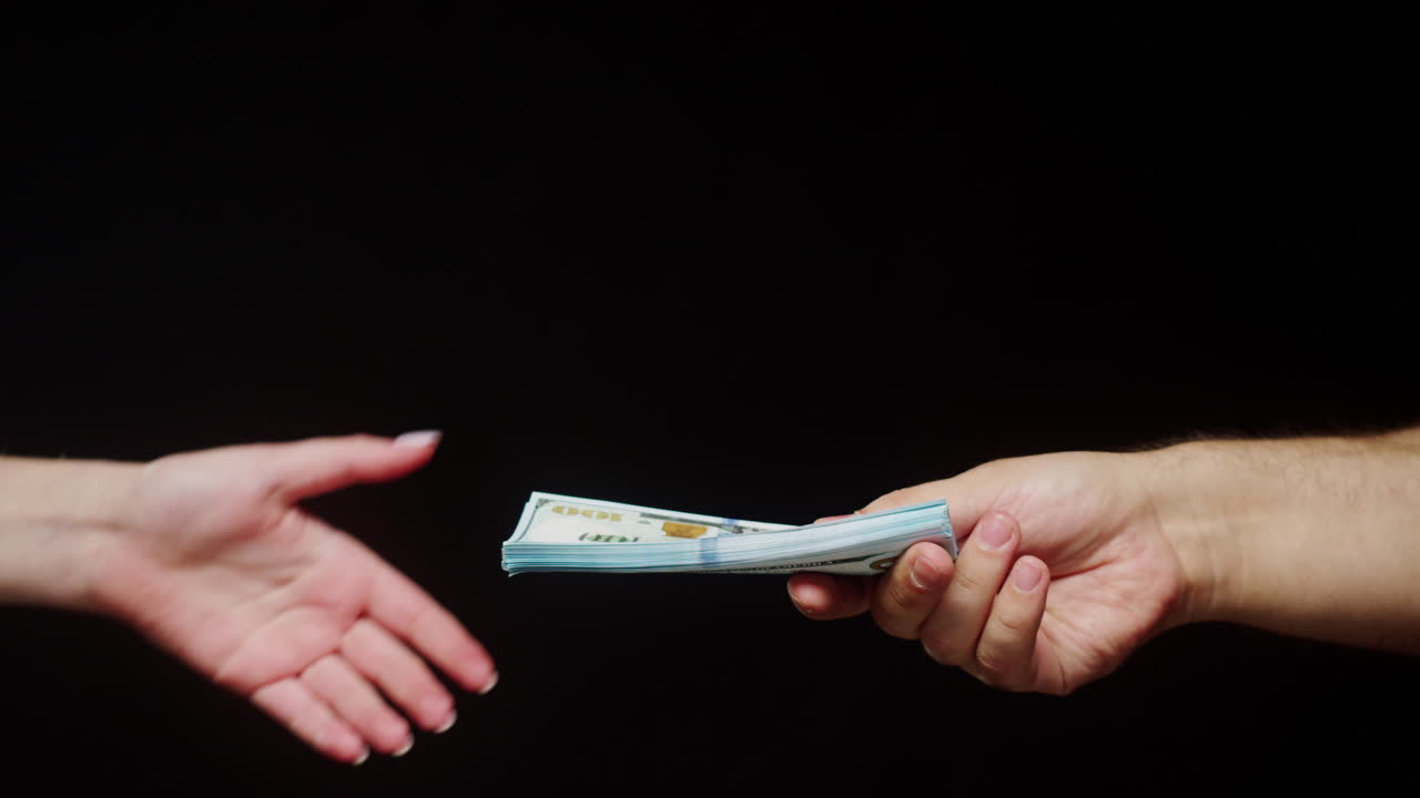 Money exchange between hands