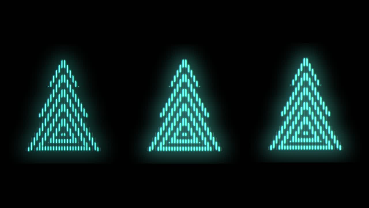 patrón de árboles de navidad verde moderno con luz de neón