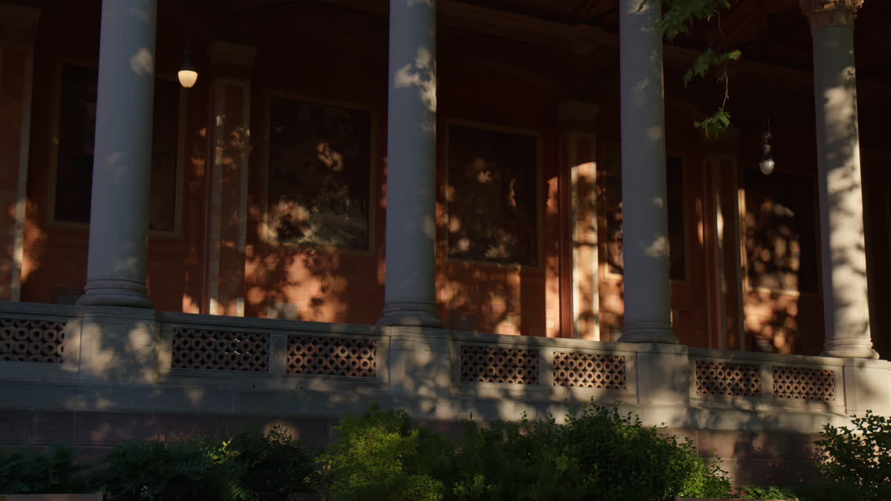 The Columns Within Trinkhalle's Open Colonnade in Spa Town Of Baden-Baden, Germany - Close Up