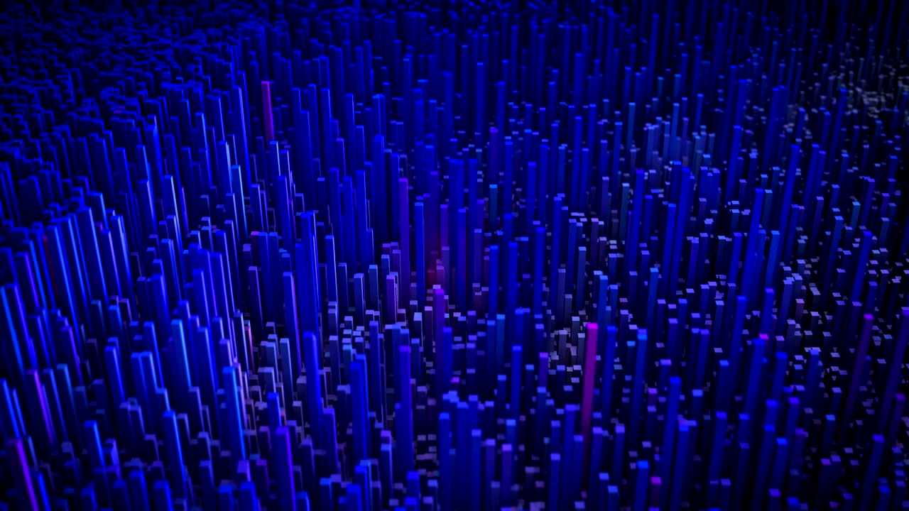 Abstract CGI motion graphics and animated background with blocks