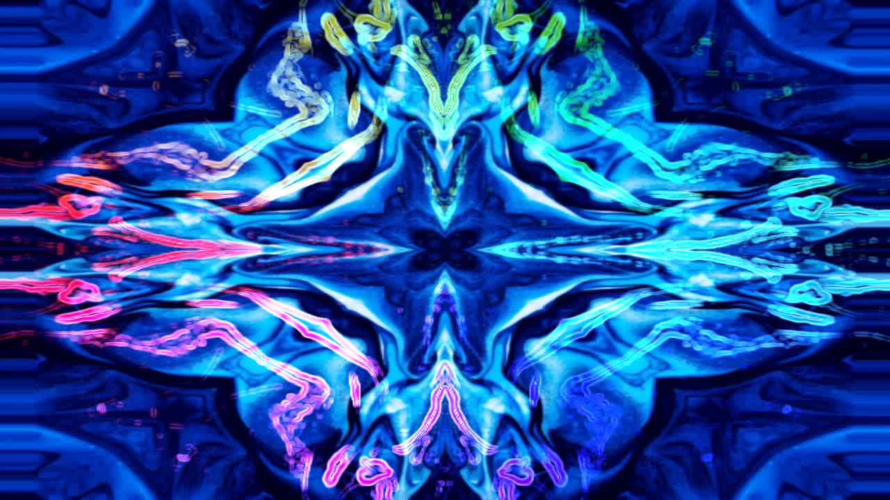 fondo de patrón de kaleidoscopio abstracto azul.